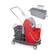 Carucior curatenie profesional duo cu 2 galeti - LZ Carucior curatenie profesional duo cu 2 galeti - LZ