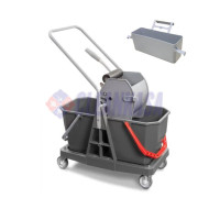 Carucior curatenie 2 galeti profesional mop plat - DUO LZ Carucior curatenie 2 galeti profesional mop plat - DUO LZ