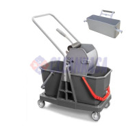 Carucior curatenie 2 galeti profesional mop plat - DUO LZ Carucior curatenie 2 galeti profesional mop plat - DUO LZ