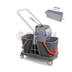 Carucior curatenie 2 galeti profesional mop plat - DUO LZ